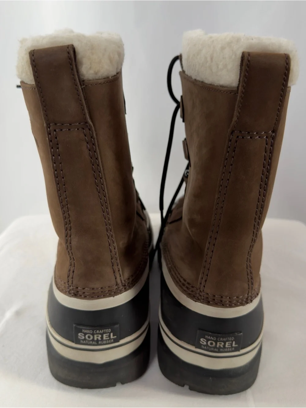 Sorel Men's Caribou Waterproof Lace-Up Winter Boots in Brown Black Size 11